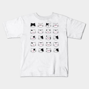 Emotional Cat Face Kids T-Shirt